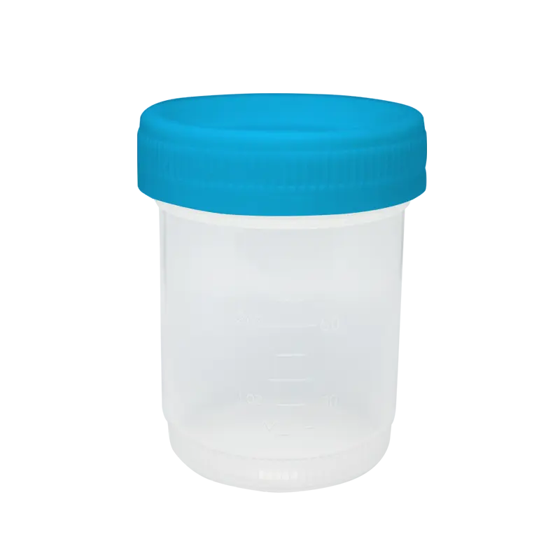 Vaso recolector tapa azul esteril 120mm premium