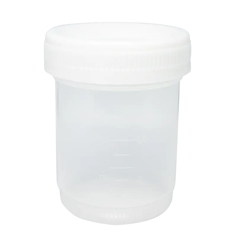 Vaso recolector tapa blanca esteril 120mm premium